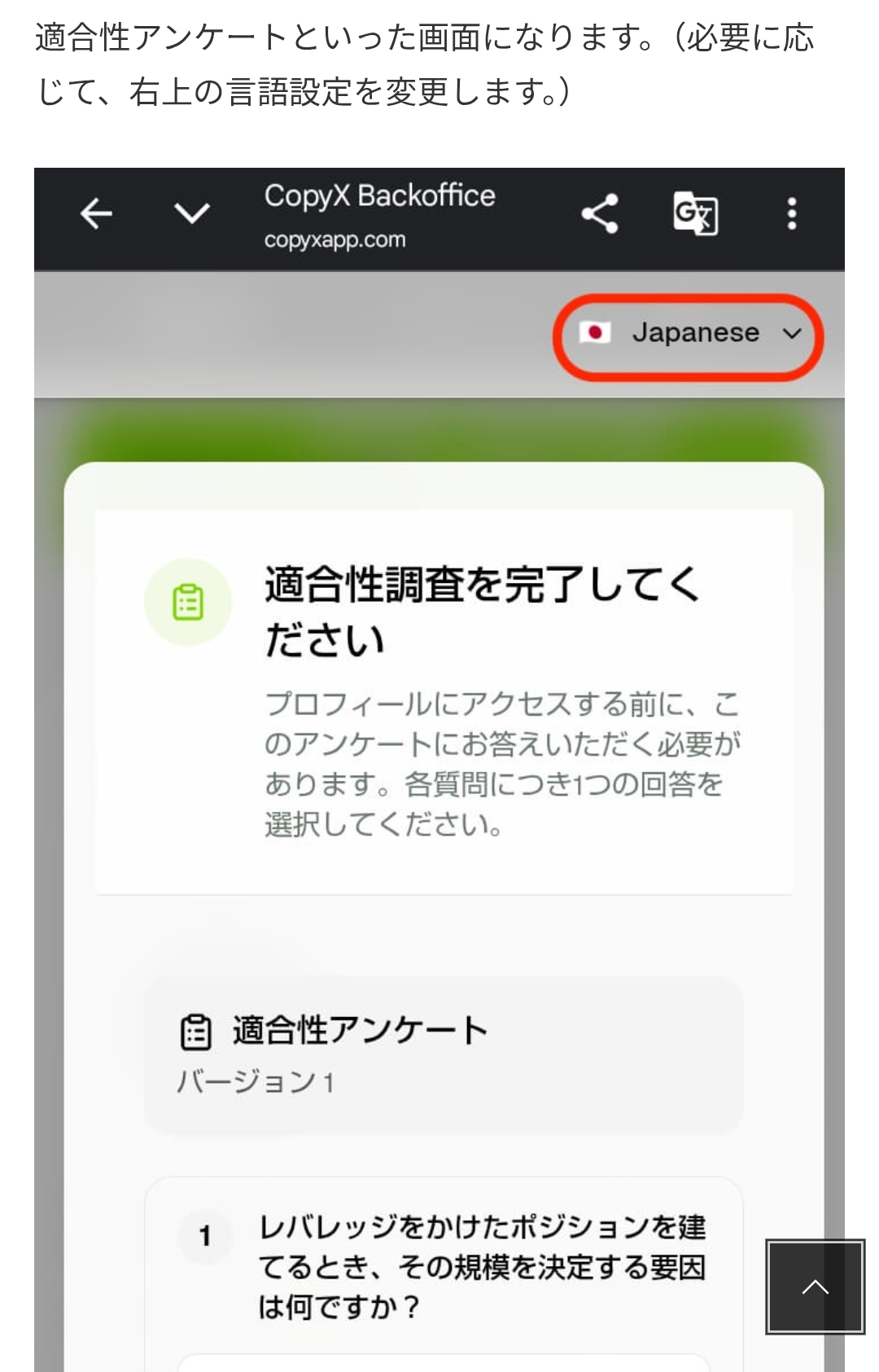 画面 8: 回答问题并核对门户