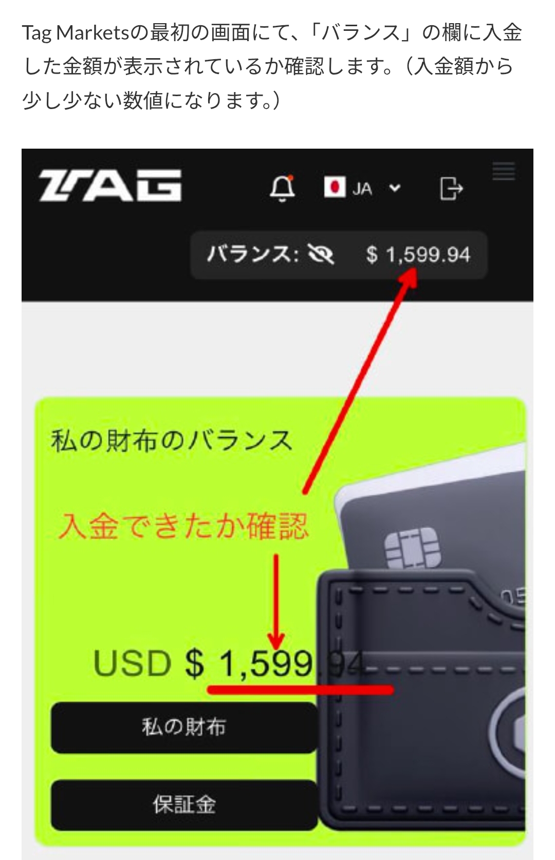 画面 11: 核对入金页面与转账条件